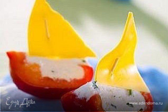 болгарский перец, творог+зелень+сметана, сыр