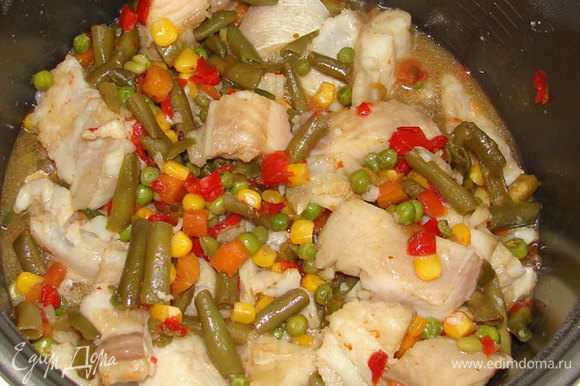 Рыба с овощами в мультиварке, пошаговый рецепт на ккал, фото, ингредиенты - Александра
