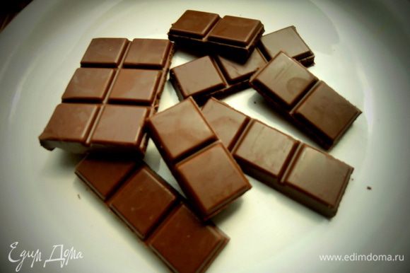 Пока топим для глазури плитку шоколада,который больше нравится,добавив немного водички или сливок.