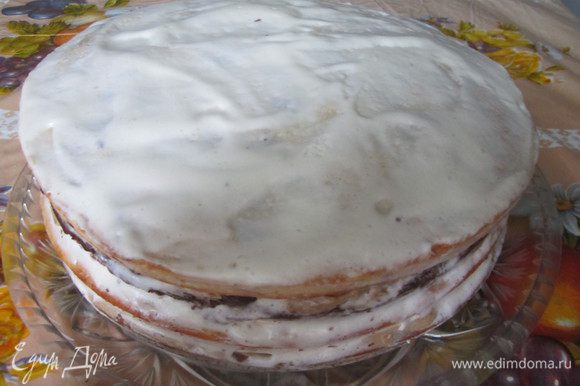 Как приготовить Маковый торт с сметанно-карамельный кремом и курагой и черносливом рецепт пошагово