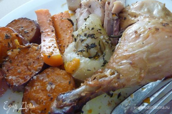 Вчера готовила курочку по рецепту Ирины - burro.salvia, очень вкусно и сочно! Буду часто так готовить. Воскресное жаркое из цыпленка (Perfect Roast Chicken) - http://www.edimdoma.ru/retsepty/62456-voskresnoe-zharkoe-iz-tsyplenka-perfect-roast-chicken