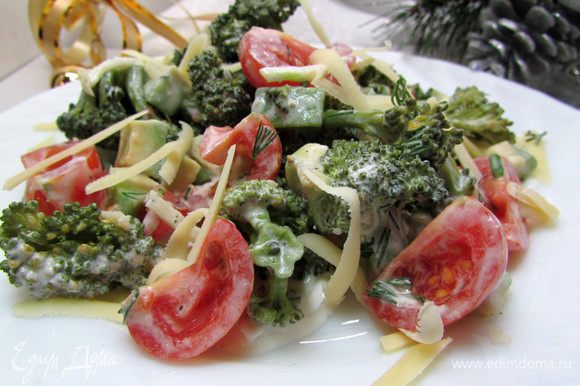 Салат с брокколи и помидорами пошаговый рецепт