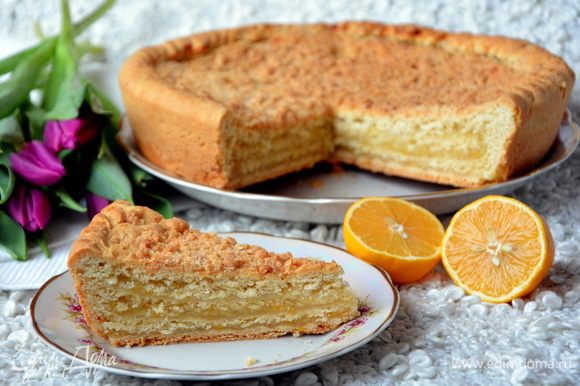 Пирог лимонник из дрожжевого теста - рецепт с фото