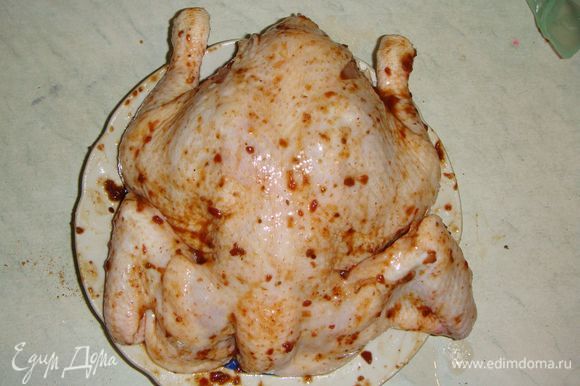 Курица с аджикой в духовке
