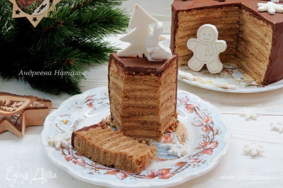 Такой тортик станет достойным завершением любого праздничного обеда или рождественского семейного ужина! Ведь он сделан для самых близких и любимых!