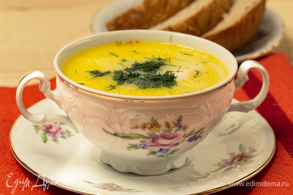 Сырный суп: классический рецепт с плавленым сыром и курицей