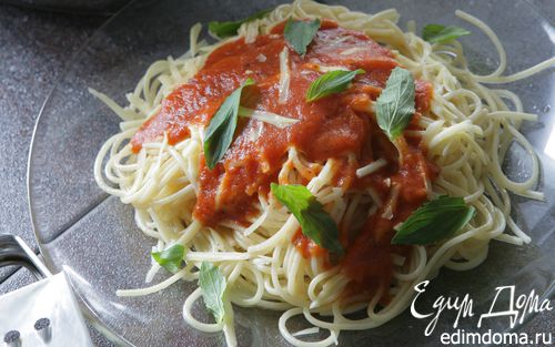 Рецепт Спагетти с имбирем и помидорами