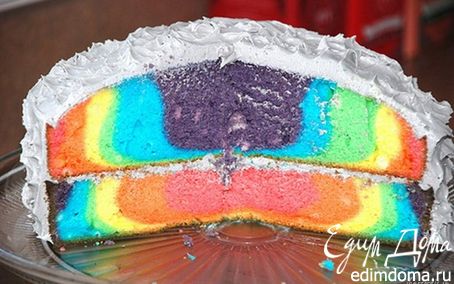 Рецепт "Необычная радуга"тортик