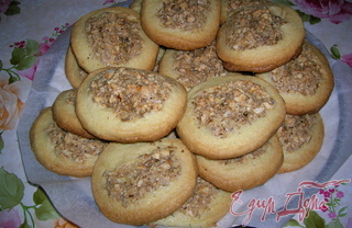 Рецепт Песочное печенье с ореховой начинкой