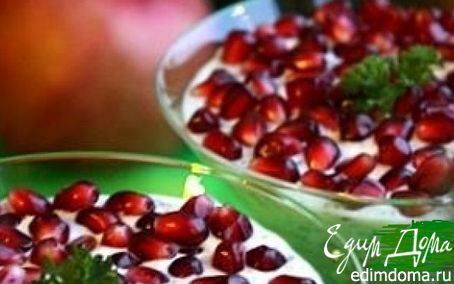 Рецепт Мясной салат с гранатом
