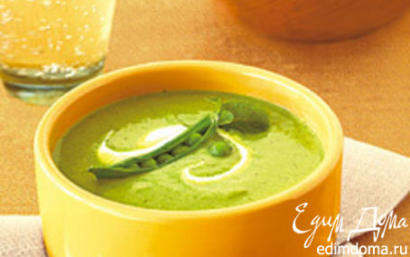 Рецепт Суп-пюре из зеленого горошка с мятой