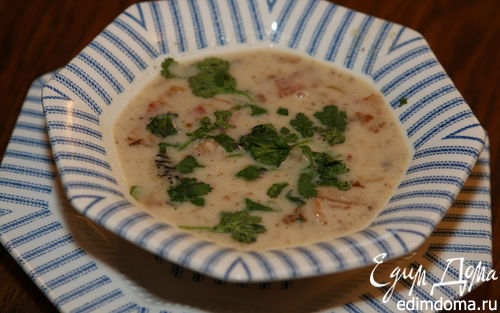 Рецепт Суп из белой фасоли со сморчками