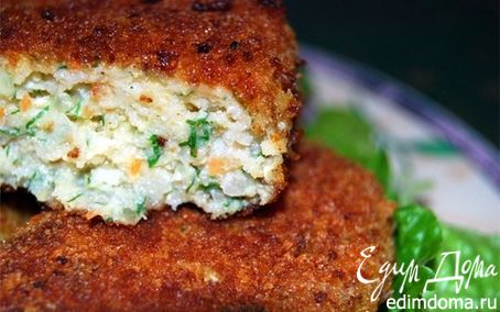 Рецепт Биточки из рыбы с зеленью