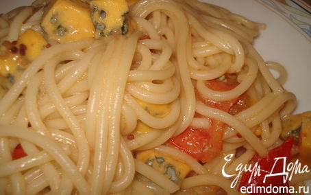 Рецепт Спагетти с голубым сыром и черри