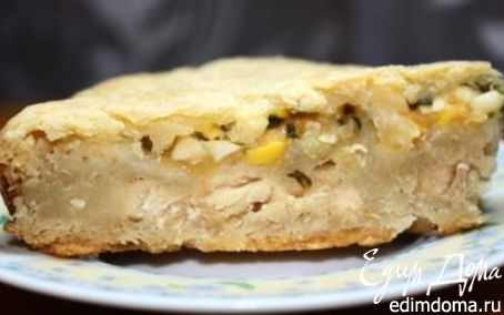 Рецепт Пирог с мясом, луком, яйцами и сыром