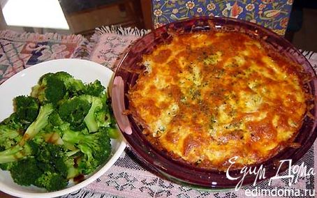 Рецепт Запеканка с брокколи и сырным соусом
