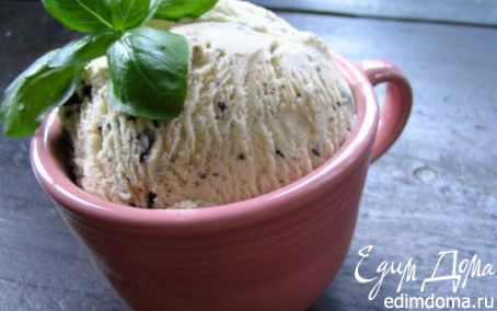 Рецепт Мороженое с шоколадом и базиликом