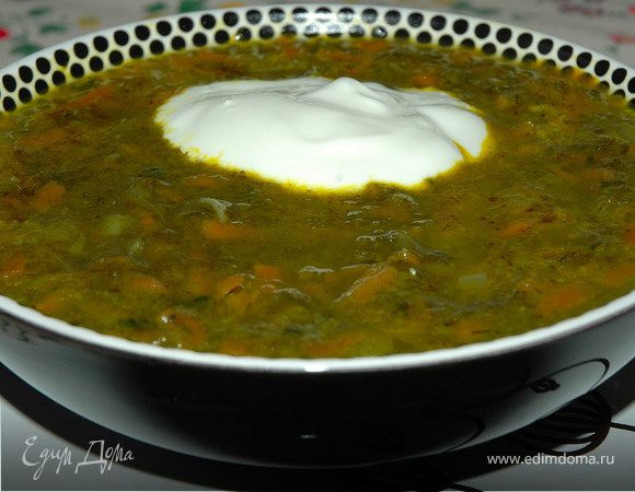 Суп-пюре из замороженного шпината
