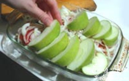 Рецепт Запеченные яблочки с курочкой