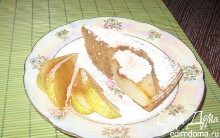 Рецепт Грушевый пирог с миндалем
