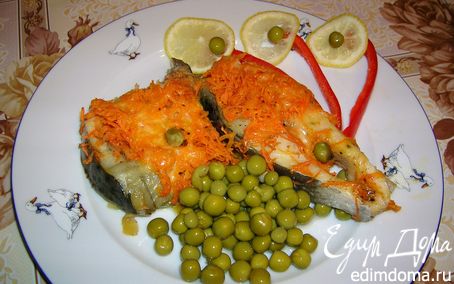 Рецепт Рыба под морковно-сырной шубой