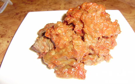 Рецепт Мясо в томатно-горчичном соусе