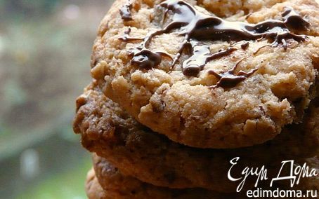 Рецепт Овсяно-шоколадное печенье с соленым арахисом