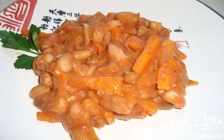 Рецепт Сладкая фасоль в томатном соусе