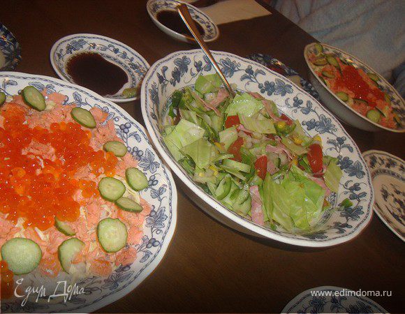 Чираши-суши (Рис с красной рыбой и икрой)