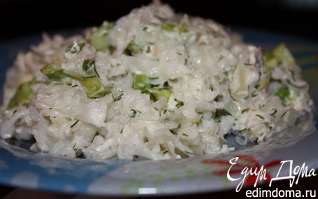 Рецепт Салат из корейской закуски "Белые гребешки"