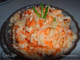 Витаминный салат с редькой и морковью