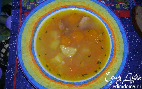 Рецепт Гороховый суп с тыквой