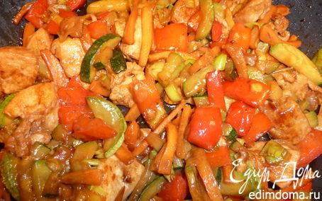 Рецепт Курица терияки с овощами