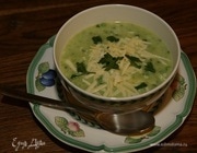 Суп из зеленых овощей с яйцом и лимоном