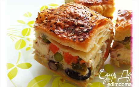 Рецепт Пирог с овощами и курицей "Рина"