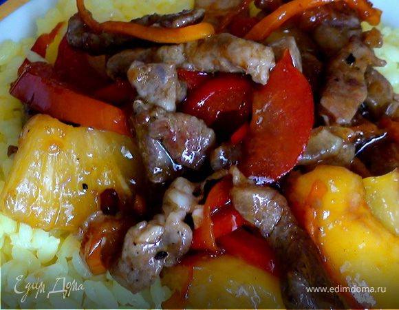 Мясо с ананасами в духовке - классический рецепт с пошаговыми фото