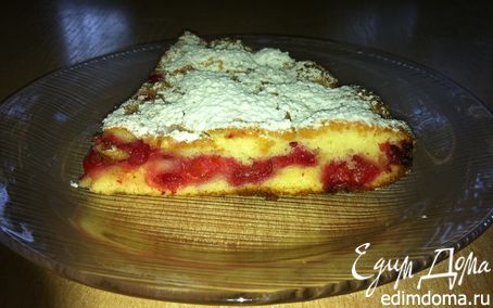 Рецепт Бисквитный пирог с вишнями
