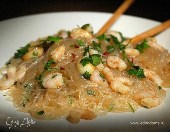 Рисовая лапша с креветками и овощами по-тайски рецепт – Тайская кухня: Основные блюда. «Еда»
