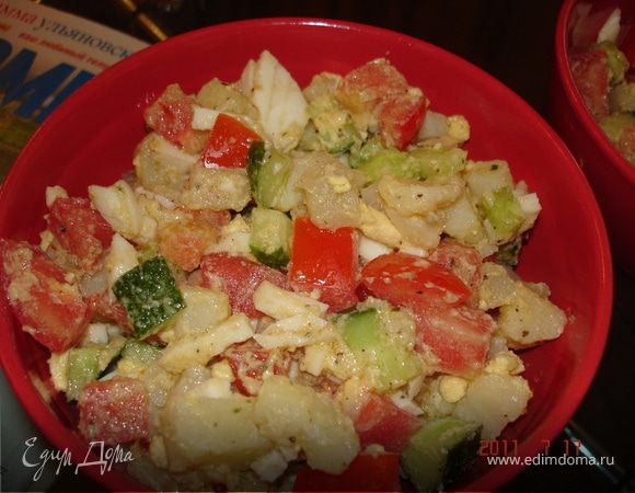 Легкий салатик на ужин – пошаговый рецепт приготовления с фото