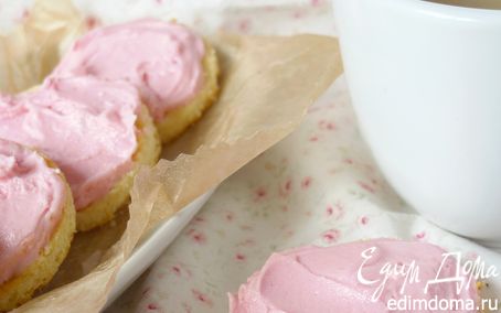 Рецепт Очаровательное печенье с розовым кремом