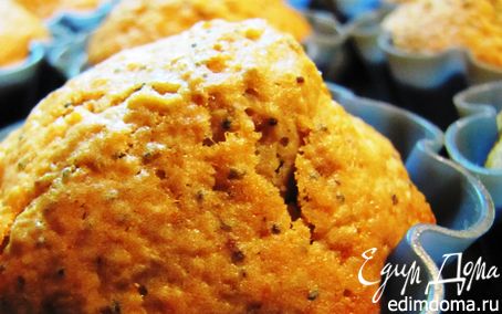Рецепт Кексы с яблоком, орехом и маком