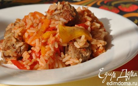 Рецепт Котлетки-фрикадельки с рисом и овощами