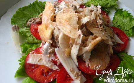 Рецепт Фруктово-овощной салат с орехово-горчичным соусом