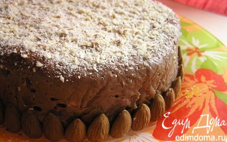 Рецепт Шоколадный торт-тянучка с курагой и орехами