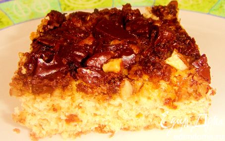 Рецепт Овсяные пирожные с шоколадом и орехами