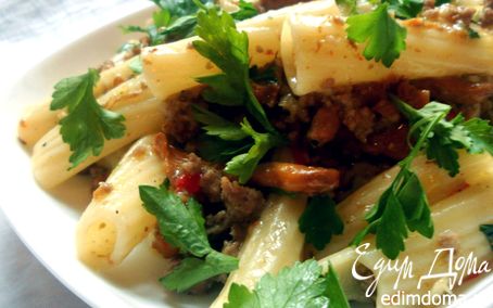 Рецепт Очень душевная паста с лисичками:)