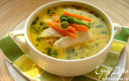 Рецепт Куриный суп карри с "замаскированной" цветной капустой