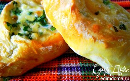Рецепт Открытые пирожки с сыром и зеленью