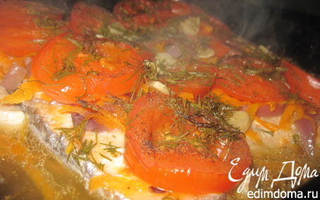 Рецепт Красная рыба с овощами