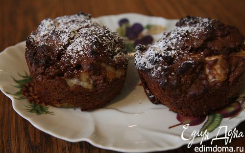 Рецепт Шоколадные кексы с грушей